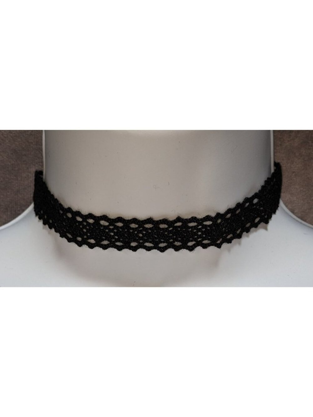 Black Sawtooth Lace Choker Necklace Gothic Victorian Dark Romantic Alt Jewelry